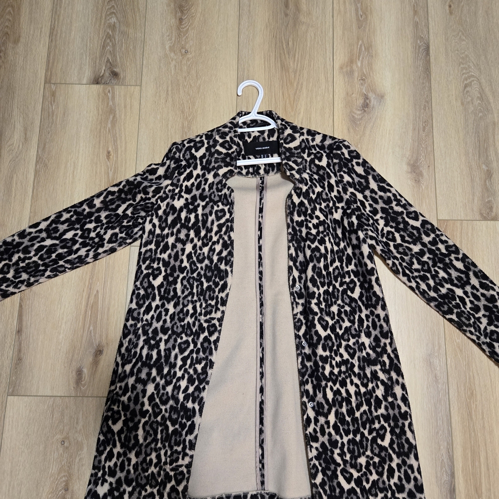 Vero Moda Leopard Print Long Jacket